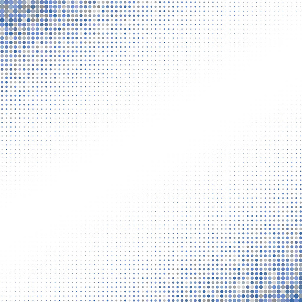 青と灰色の点を持つ白い背景  - ベクター画像