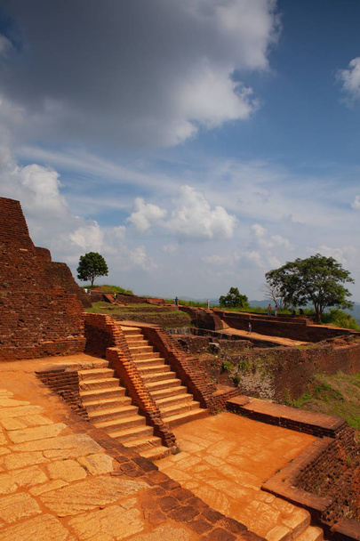 Ruins on top of Sigiriya Lion's rock palace and fortress.Sri Lan - Photo, image