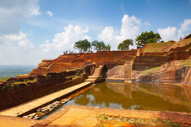 Ruins on top of Sigiriya Lion's rock palace and fortress.Sri Lan - Photo, image
