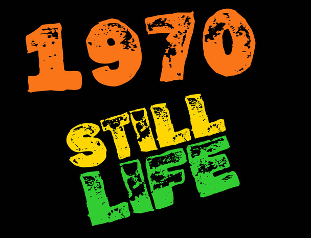 gráfico da palavra: 1970 ainda vida
 - Foto, Imagem