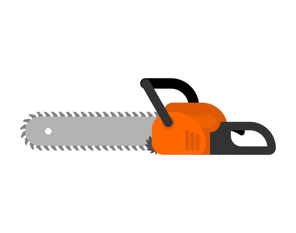 Chainsaw isolated flat. lumberjack Tool vector illustration - Vector, imagen
