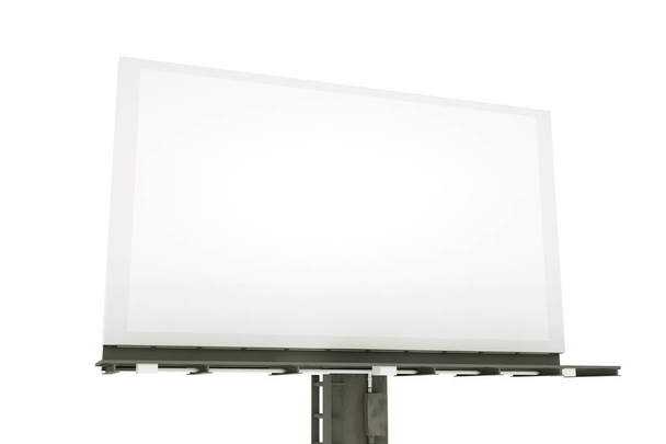 3D vykreslování prázdný billboard na bílém pozadí - Fotografie, Obrázek