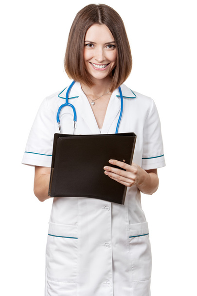 Beautiful brunette woman medical worker - Foto, immagini