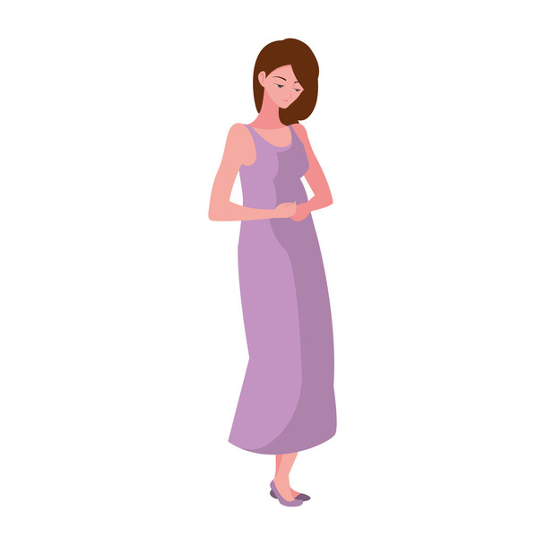Isolated pregnant woman vector design - ベクター画像