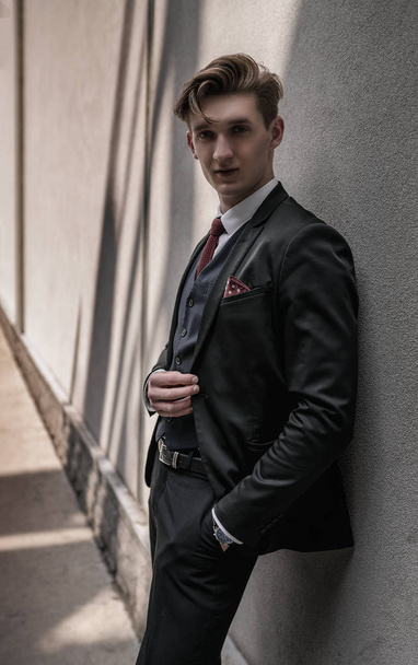 Business. Businessman success. Man worker. Manager. Suit. Classic clothes. Elegant male. Career - Fotografie, Obrázek