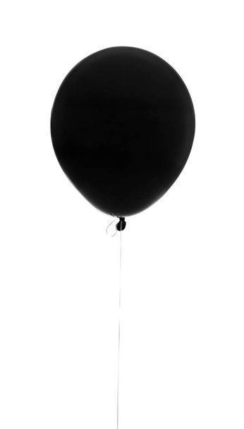 Black balloon on white background. Halloween party - Foto, imagen
