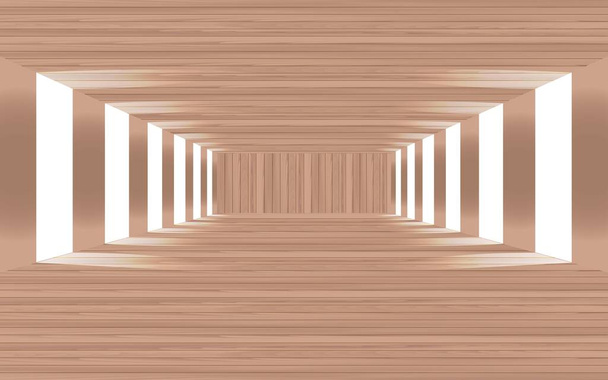 wooden studio room and white light background - Vector, Image