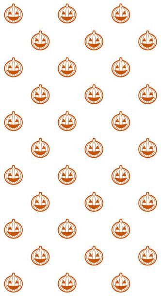 Line Jack o Laterne Kürbis Vektor Muster Illustration für Halloween-Banner kann auch für Medien Social Feed oder Story Hintergrund verwenden - Vektor, Bild
