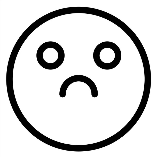  emoji, emoticon, gesicht, trauriges symbol - Vektor, Bild