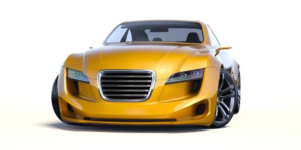 3D vykreslování zcela negenerického konceptu auta ve studiovém prostředí - Fotografie, Obrázek