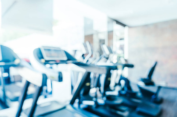 Abstract blur fitness equipment in gym interior - Foto, Imagem