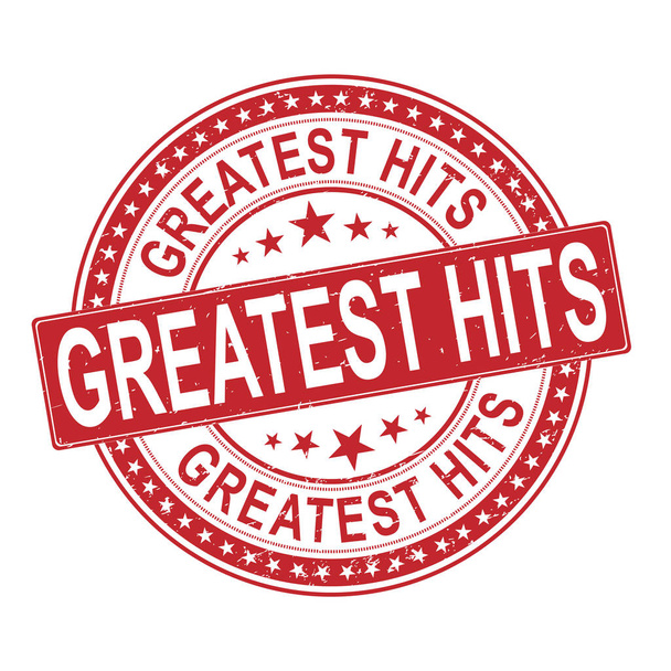Greatest Hits Zeichen oder Stempel auf weißem Hintergrund, Vektorillustration - Vektor, Bild