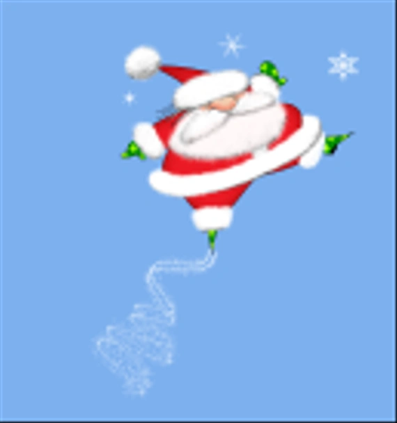 Springender Weihnachtsmann - Foto, Bild