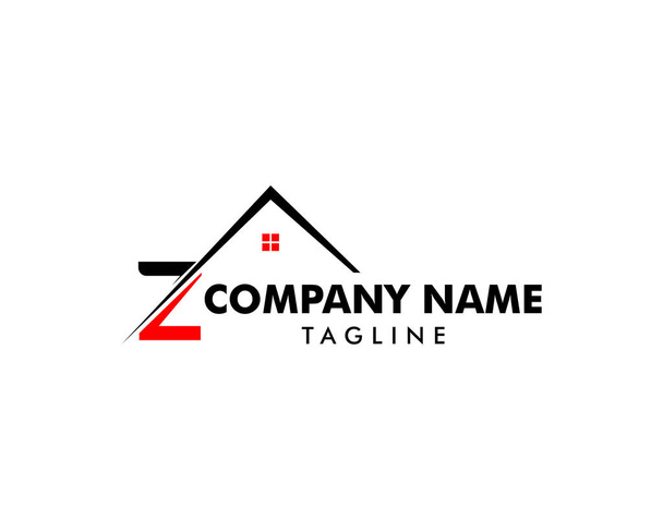 Carta inicial Z Casa Real Estate Logo Design
 - Vetor, Imagem