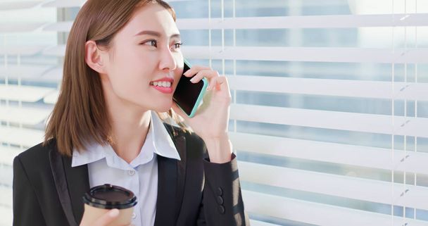 business woman speak phone - Photo, Image