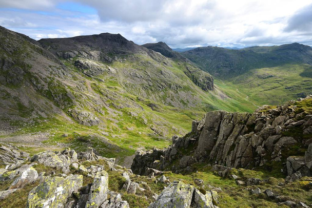 The slopes of The Scafells from Slight Side - Photo, Image