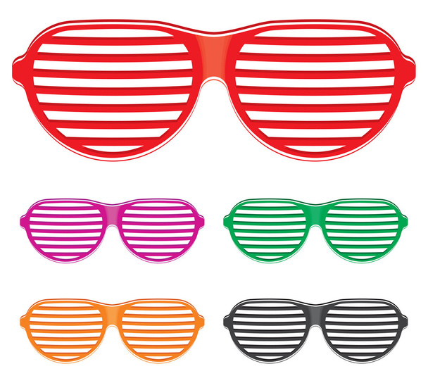 shutter shades sun glasses collection - Vector, Image