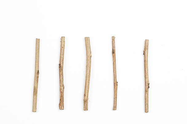 stick pieces on white isolated background - Photo, Image