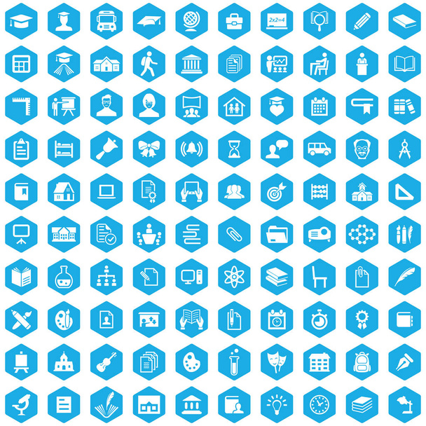 escuela 100 iconos conjunto universal para web e interfaz de usuario
. - Vector, Imagen