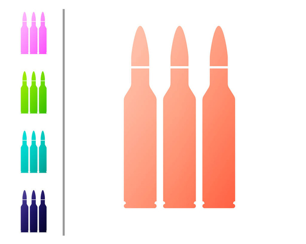 Icono de Coral Bullet aislado sobre fondo blanco. Establecer iconos de color. Ilustración vectorial
 - Vector, imagen