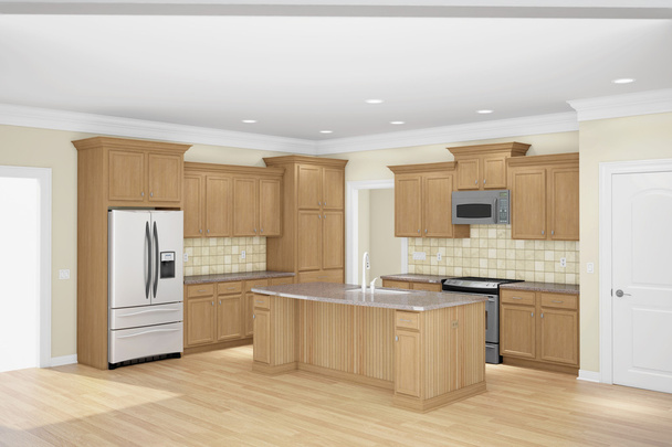Kitchen interior wide angle - Foto, Imagen
