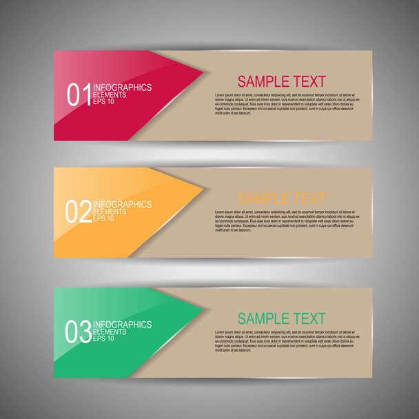 Set of bookmarks, stickers, labels, tags - Vektor, Bild