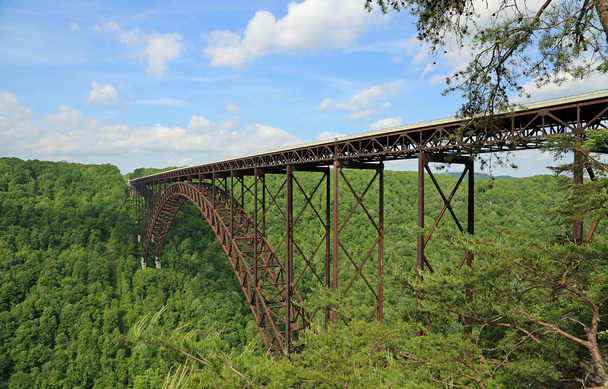 γέφυρα φαράγγι του ποταμού νέα - Δυτική Βιρτζίνια - Φωτογραφία, εικόνα