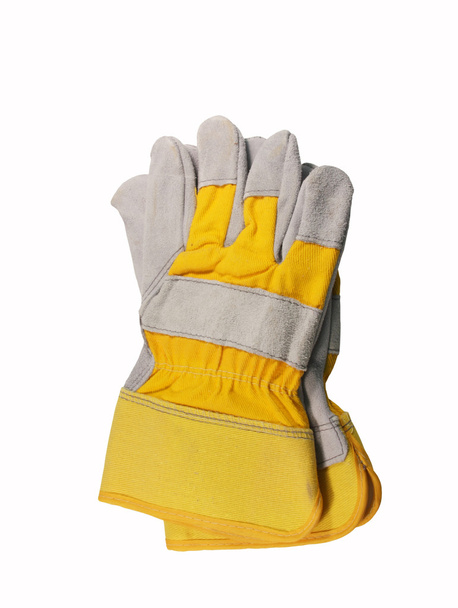 Шкіряні робочі рукавички ізольовані
 - Фото, зображення