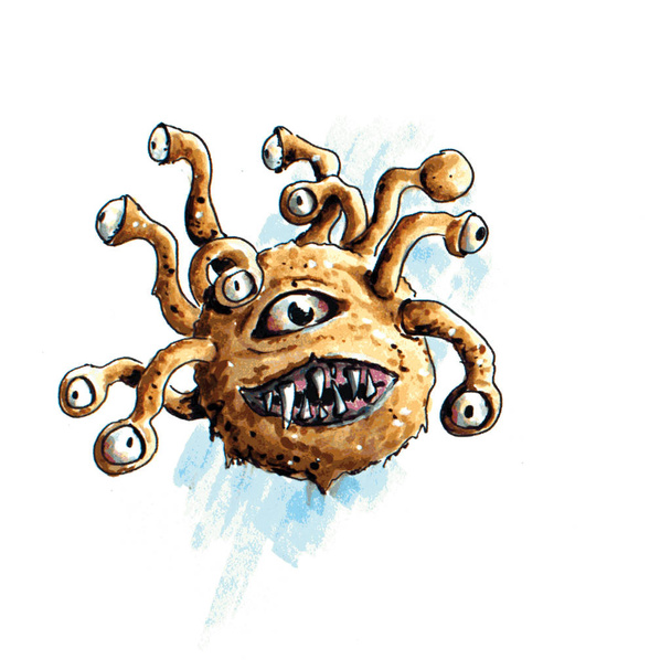 Vector illustration with Hand draw dnd beholder - ベクター画像