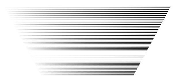 Horizontal, straight parallel lines in perspective. 3d lines, st - Vector, Image