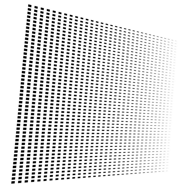 3Dセグメント化破線の幾何学模様ヴァン減少する - ベクター画像