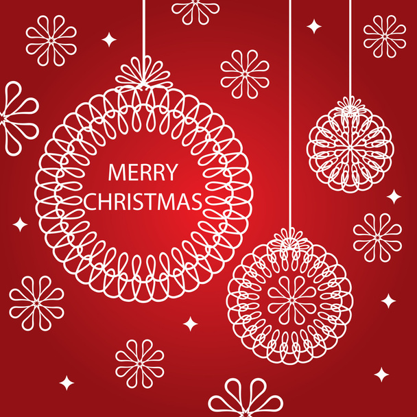 Merry Christmas vector card - Vector, Image