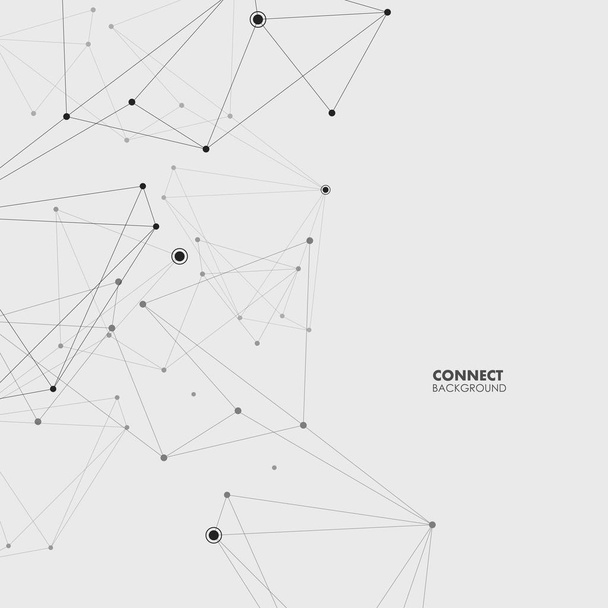 Connection science et technologie background. Illustration vectorielle abstrait
. - Vecteur, image
