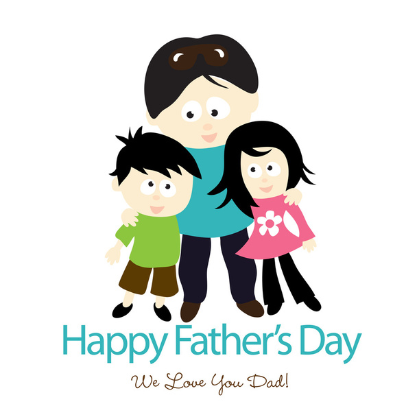 Happy Fathers Day isolated - Vector, Image