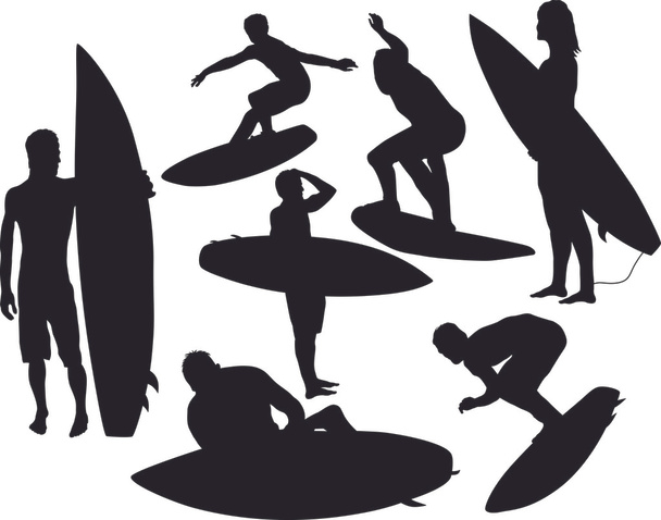διάνυσμα surfer σιλουέτα - Διάνυσμα, εικόνα