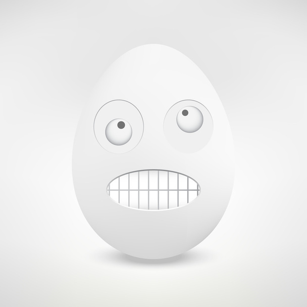 Crazy Egg Face Concept. Vector Illustration - Vector, Image