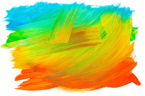 Pinceladas multicolores abstractas aisladas sobre fondo blanco
 - Foto, imagen