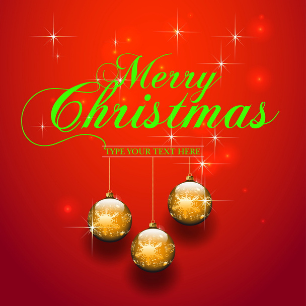 Christmas Greeting Card - Merry Christmas - Vector, Image