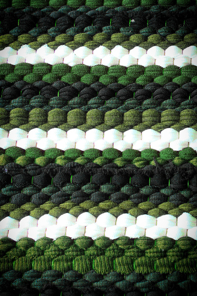Green and White Color Knitted Pattern - Photo, Image