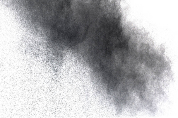 Absztrakt design fekete porfelhő fehér háttér - Fotó, kép