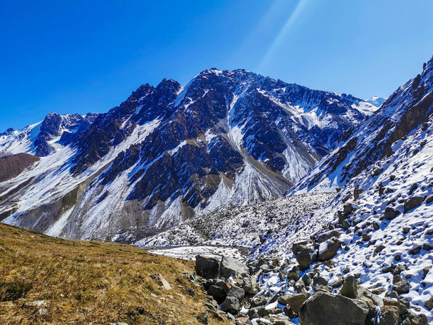 scenic view of Alatau mountains, Tian Shan, Kazakhstan - Zdjęcie, obraz