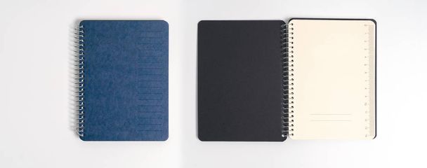 blue cover of the daily planner on white background - Photo, Image