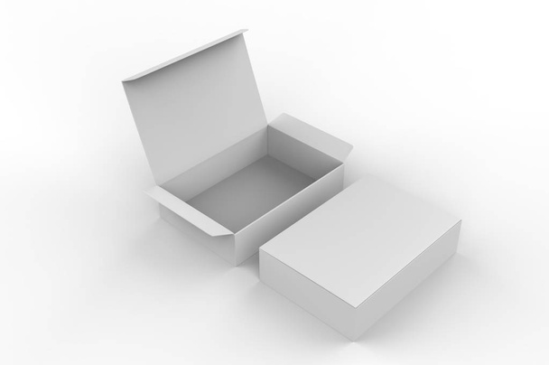 Caixa de papel de bloqueio de pinça em branco para branding. 3d renderizar ilustração
. - Foto, Imagem
