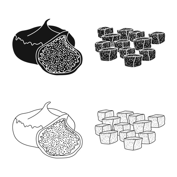Vector illustration of food and raw icon. Collection of food and nature stock vector illustration. - Vettoriali, immagini