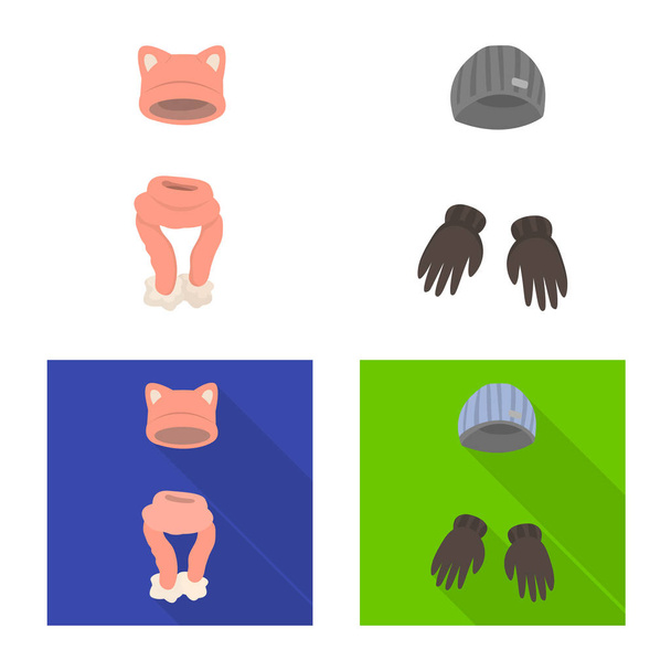 Vector design of clothes and texture symbol. Collection of clothes and weather vector icon for stock. - Vektor, obrázek