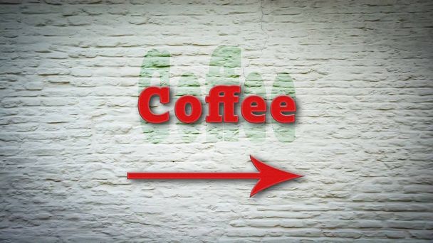Kahve için sokak tabelası - Fotoğraf, Görsel