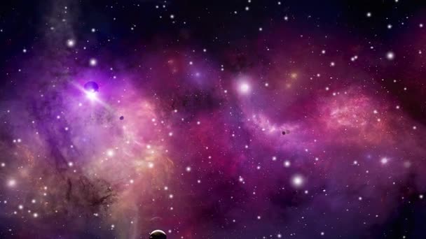 Espacio Nebulosa noche cielo estrellado en colores arco iris. Espacio exterior multicolor. Campo estelar y nebulosa en el espacio profundo a muchos años luz del planeta Tierra
 - Imágenes, Vídeo