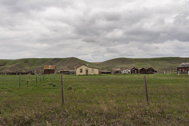 Старая заброшенная ферма в сельской Альберте
. - Фото, изображение