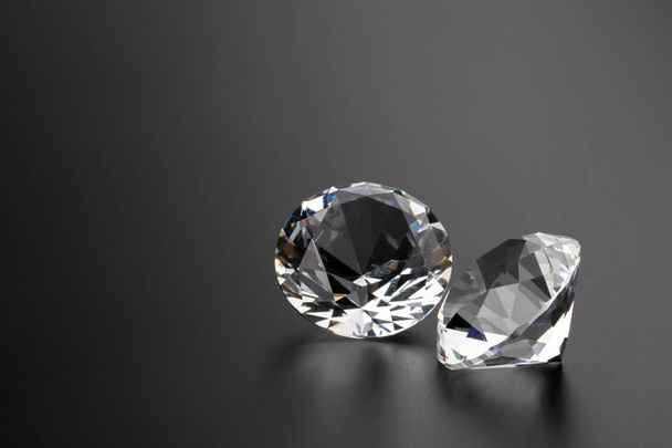 diamonds on black background copyspace - Photo, Image
