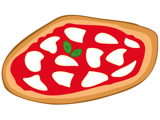 Pizza margherita. - Vector, Imagen